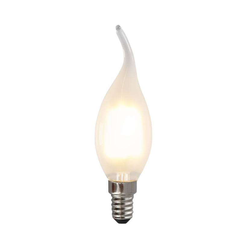Olucia LORRAINE - E14 bombilla vela LED - 3W - 2700K - Regulable - Blanco